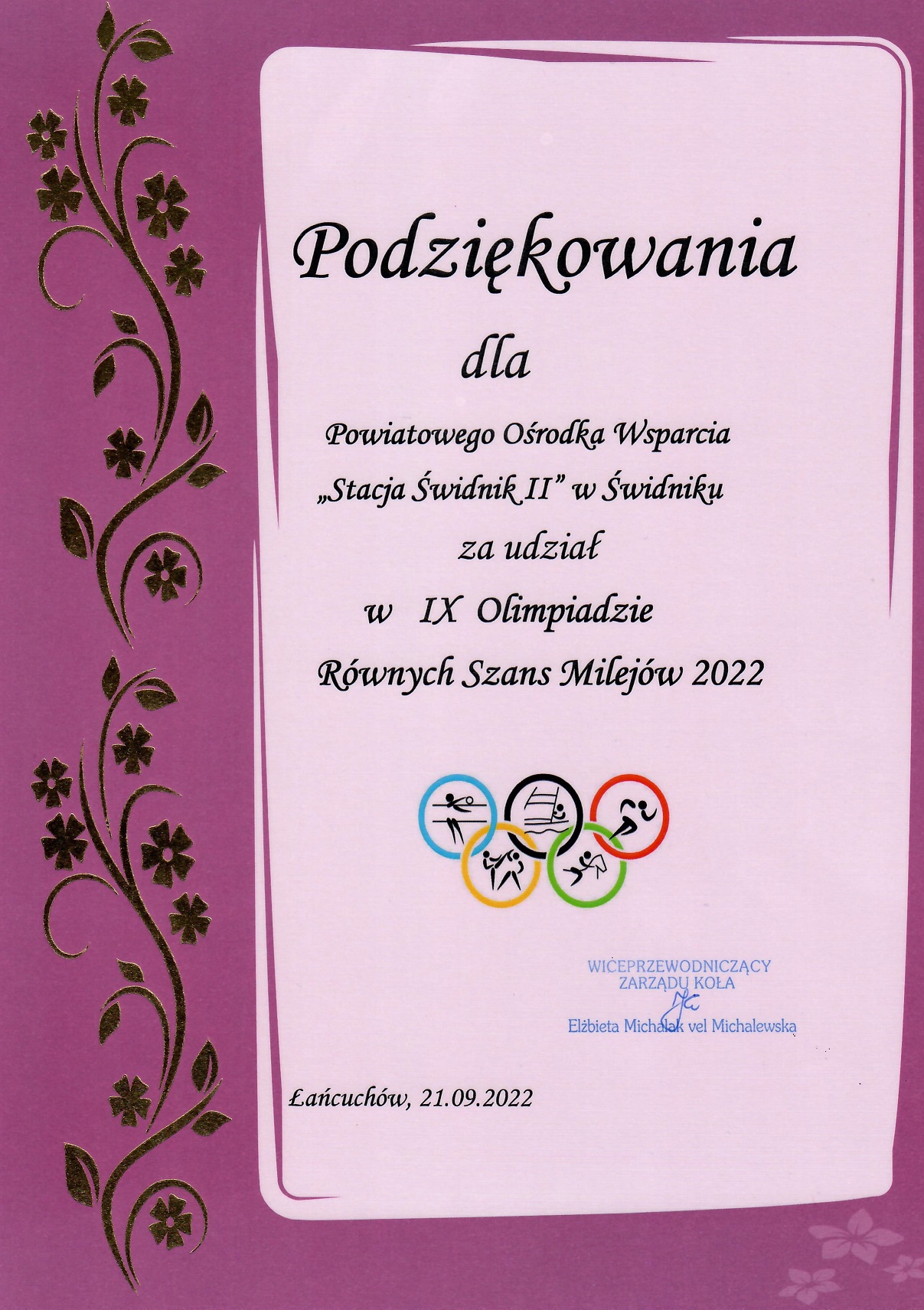 2022 Dyplom olimpiada